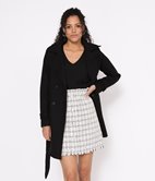 Manteau croisé avec ceinture