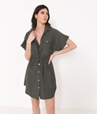 Robe chemise effet lin