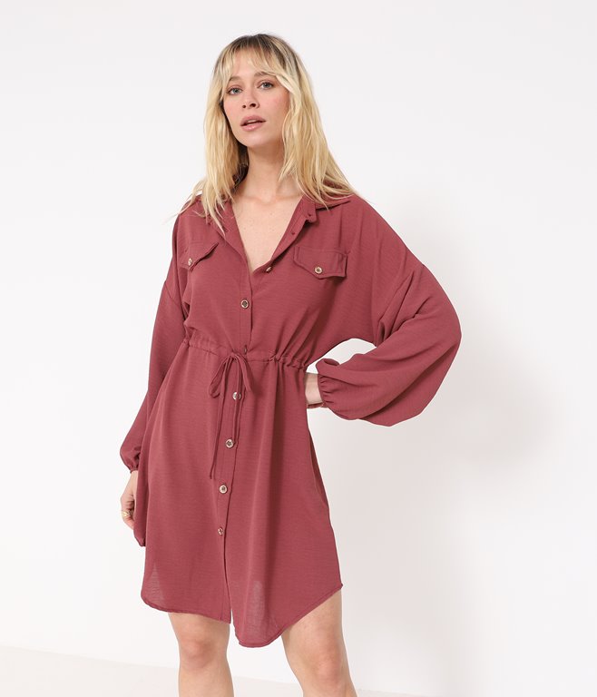 Robe chemise en crèpe