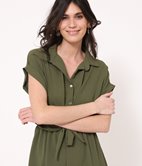 Robe chemise en crepe