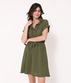 Robe chemise en crepe