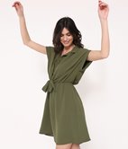 Robe chemise en crepe