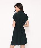 Robe chemise nouée effet lin