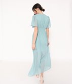 Robe longue corset Plumetis