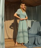 Robe longue corset Plumetis