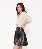 Jupe simili plissée Clarisse