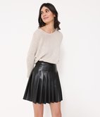 Jupe simili plissée Clarisse