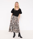 Jupe longue plissée Zela