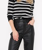 Pantalon mom en simili