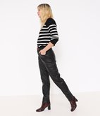 Pantalon mom en simili