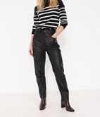 Pantalon mom en simili