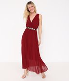 Robe longue plissée Avril