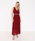 Robe longue plissée Avril