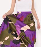 Jupe longue plissée d'ensemble Patch