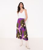 Jupe longue plissée d'ensemble Patch