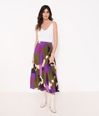 Jupe longue plissée d'ensemble Patch