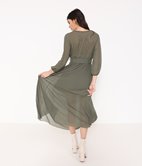Robe longue plissée
