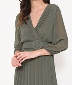 Robe longue plissée