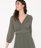 Robe longue plissée
