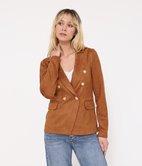 Veste blazer en suédine