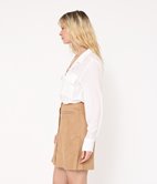 Jupe trapèze en suédine