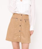 Jupe trapèze en suédine