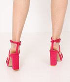 Sandales plateforme en suédine