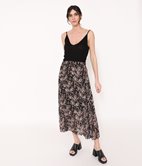 Jupe longue plissée Noélie