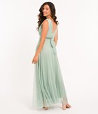 Robe longue en tulle