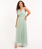 Robe longue en tulle