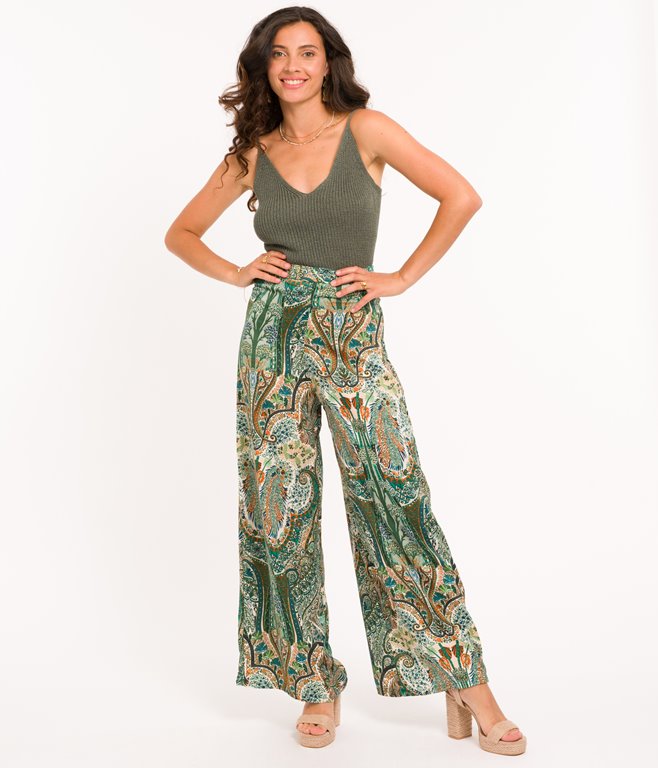 Pantalon taille haute Amira