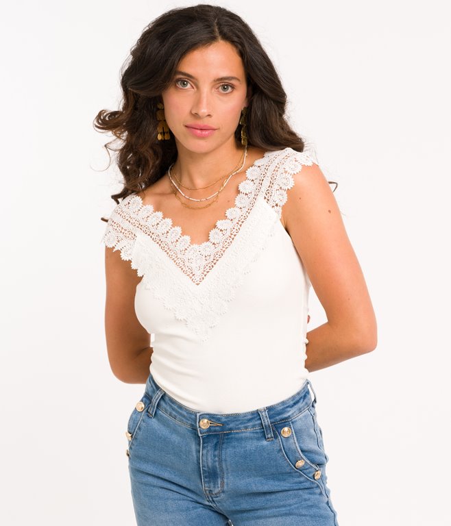 T-shirt dentelle