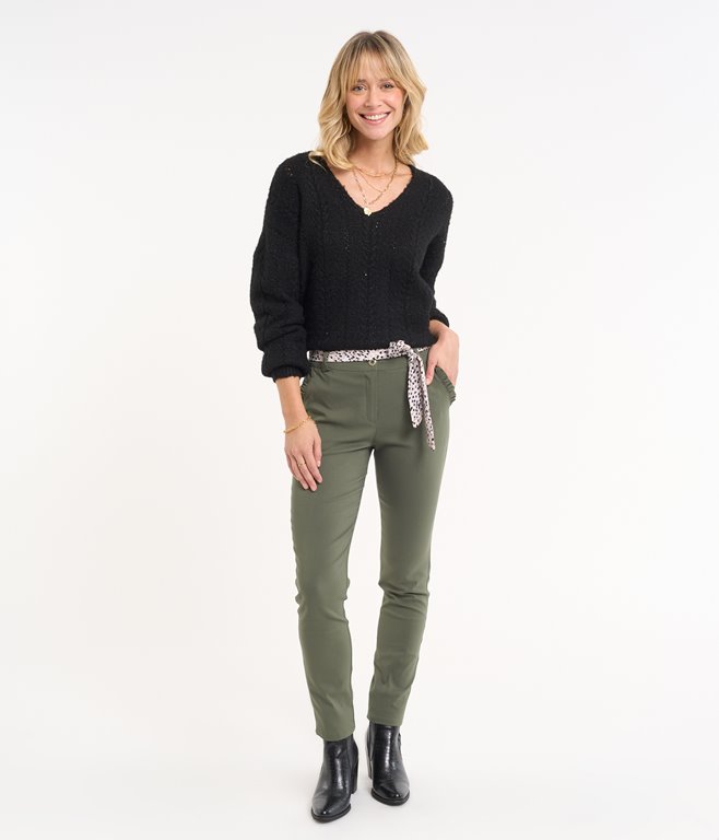 Pantalon droit avec foulard Camille