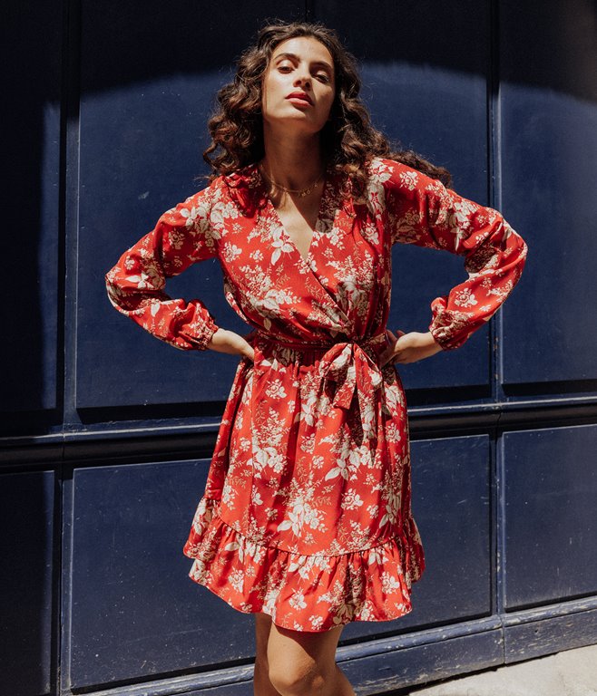 Robe cache-cœur Dounia