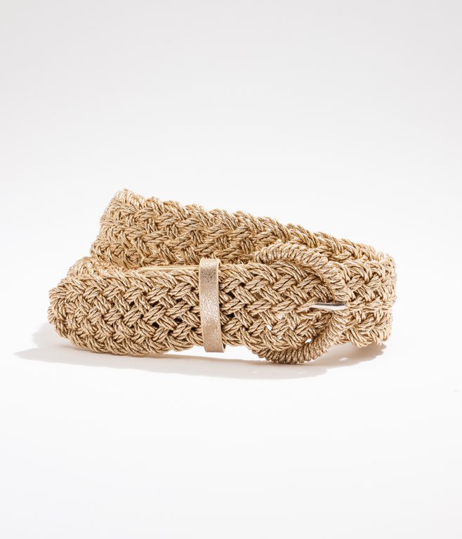 Ceinture tressée dorée