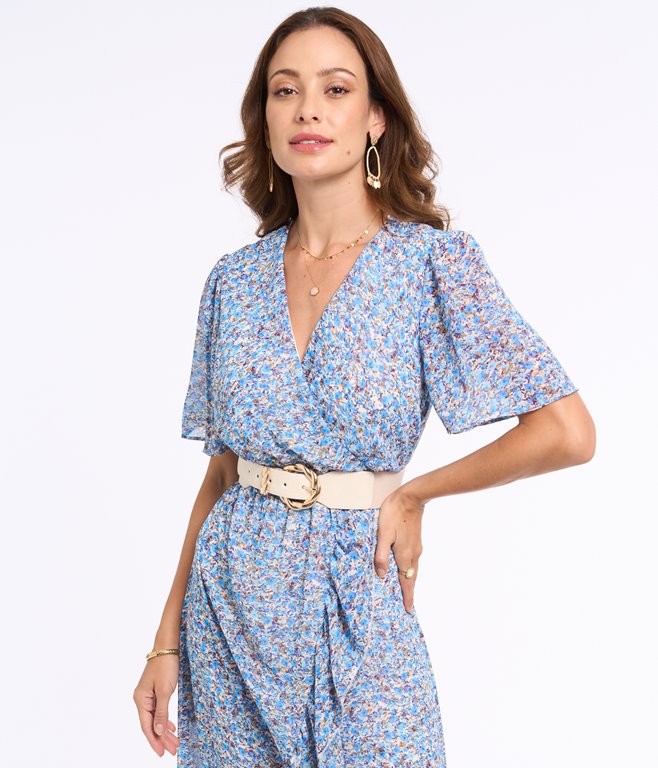 Robe longue asymétrique Louison