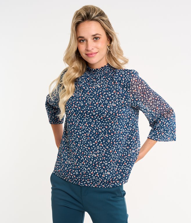 Blouse col montant Léa