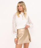 Jupe short en simili Eleonore