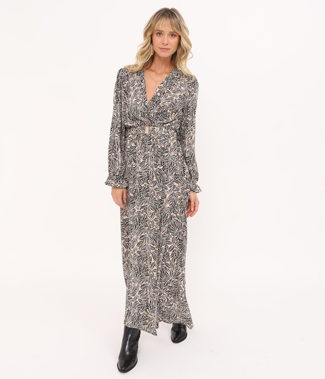 Robe longue plissée Perlota