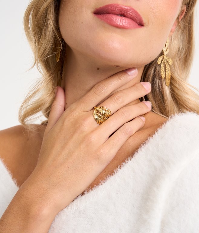 Bague Ambre en acier inoxydable