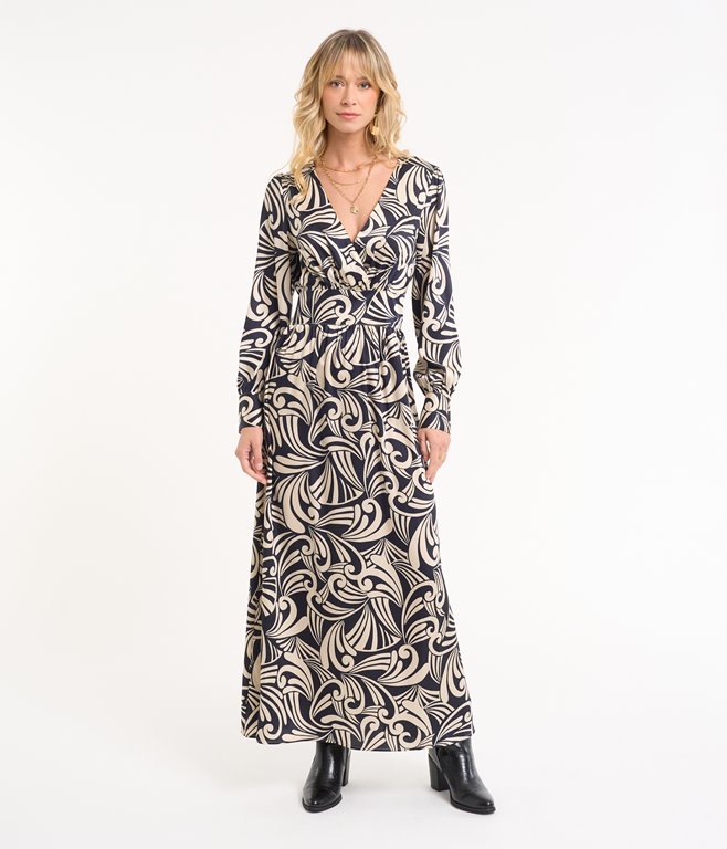 Robe longue cache-coeur Nour