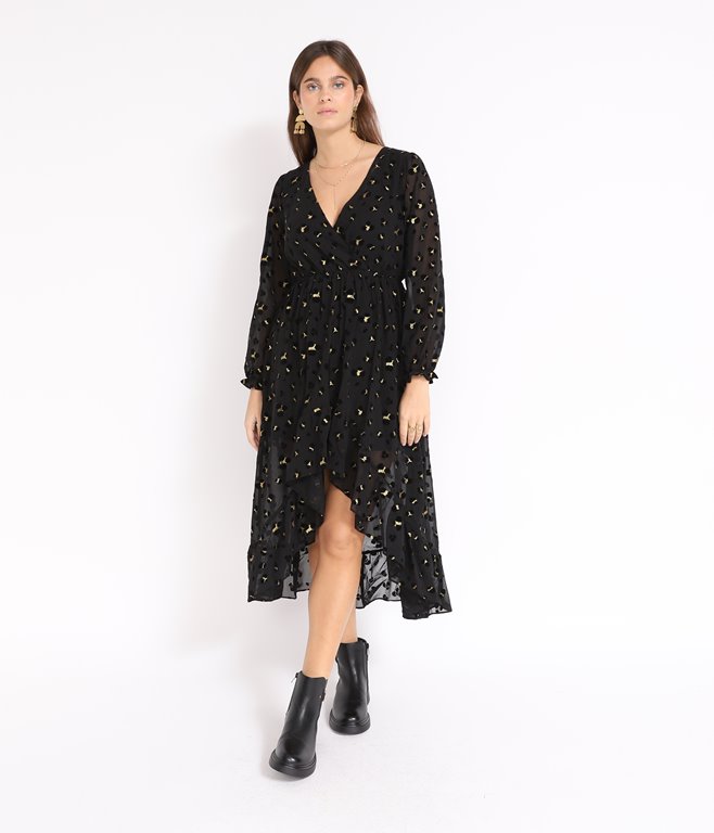 Robe longue asymétrique Léona