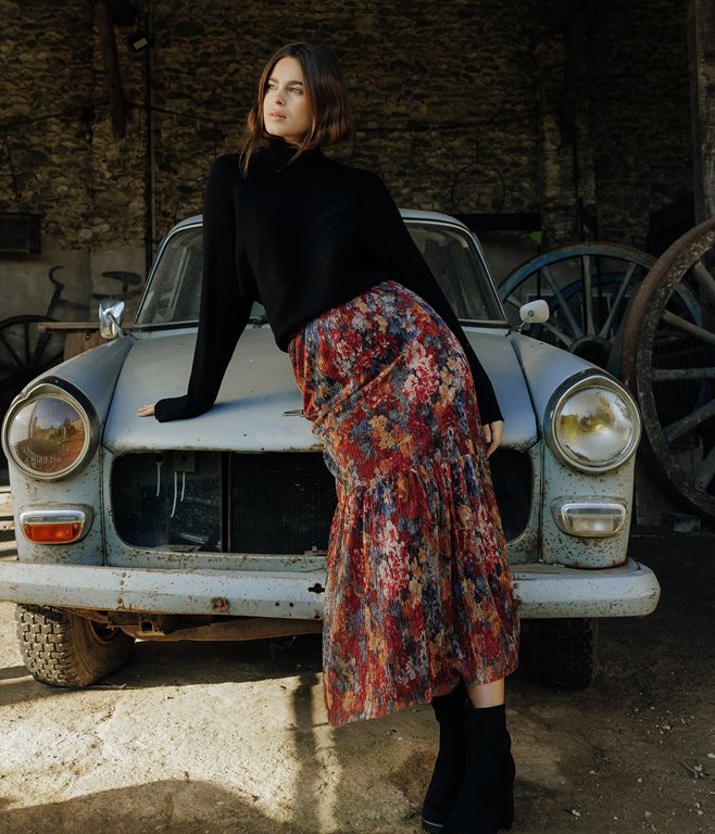 Jupe longue plissée Chloé