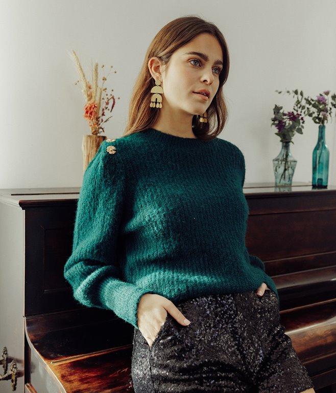 Pull fleurs Dorian