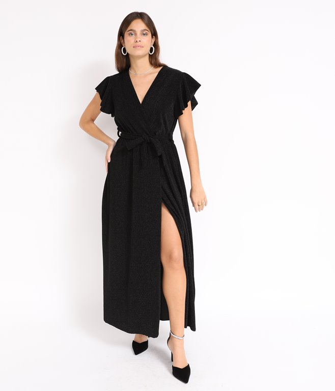 Robe longue à paillettes Laurine