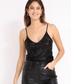 Débardeur à sequins Vanille