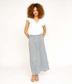 Jupe longue plissée Flower