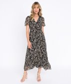 Robe longue cache-cœur Palmier