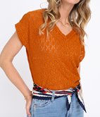 Tee-shirt col V Adrianna