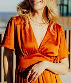 Robe longue satinée Alex